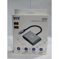KABEL TYPE C TO VGA+HDMI NYK